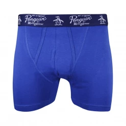 Original Penguin Men's 3 Pack Solid Black, Blue, Navy Blue Boxer Briefs