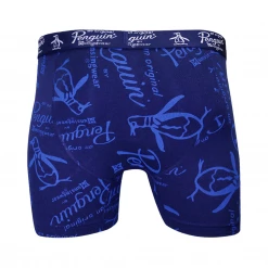 Original Penguin Men's Navy Blue Large Penguin Boxer Brief (S03A)