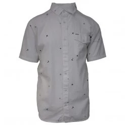 Vans Off The Wall Men's Bright White Cross Hatch-J S/S Woven Shirt