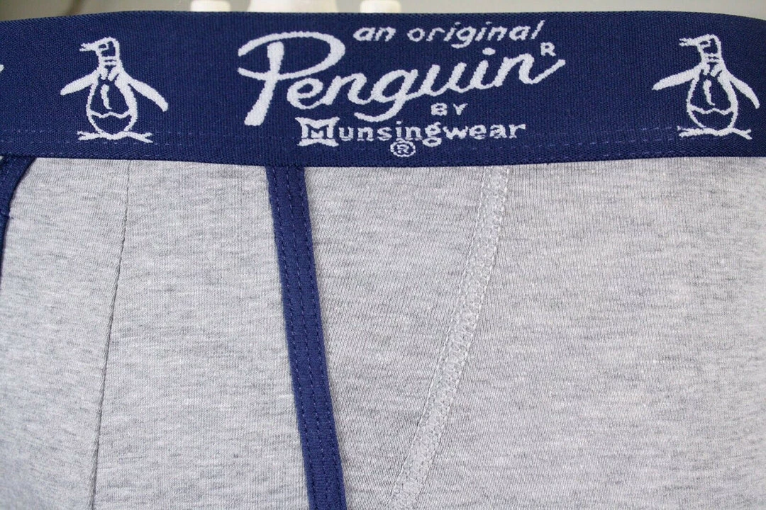 Spotted Clothing Original Penguin Men's Grey With Navy Open Fly Boxer Brief (S02) 5 Spotted Clothing Original Penguin Men's Grey With Navy Open Fly Boxer Brief (S02)