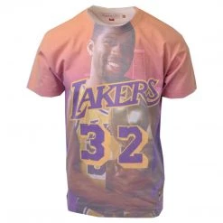 Spotted Clothing Mitchell & Ness Men's Magic Johnson #32 City Pride S/S T-Shirt