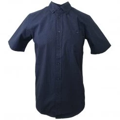 Obey Men's Gray & Indigo S/S Woven Shirt (Retail $80)