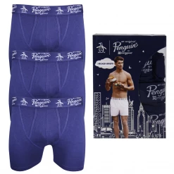 Original Penguin Men's 3 Pack Navy Boxer Briefs (S02)