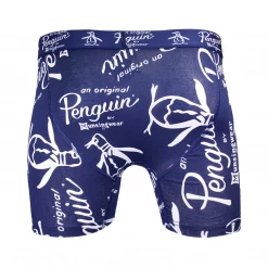 Original Penguin Men's Navy White Large Penguin Boxer Brief (S03B)
