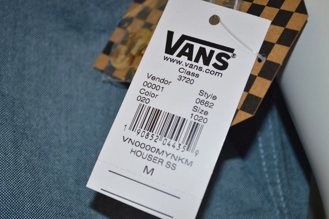 Vans Off The Wall Men's Dress Blue Houser S/S Woven Shirt 7 Vans Off The Wall Men's Dress Blue Houser S/S Woven Shirt