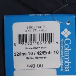 Columbia Men's India Ink Inseam 10 Washed Out Short (Retail: $40.00)