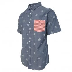 Quiksilver Quik Silver Men's 4th July S/S Woven Shirt (Retail $55)