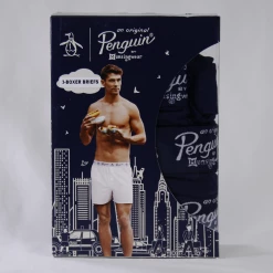 Original Penguin Men's 3 Pack Navy Boxer Briefs (S02)