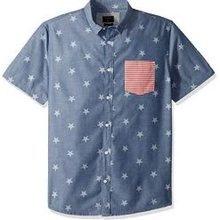 Quiksilver Quik Silver Men's 4th July S/S Woven Shirt (Retail $55)