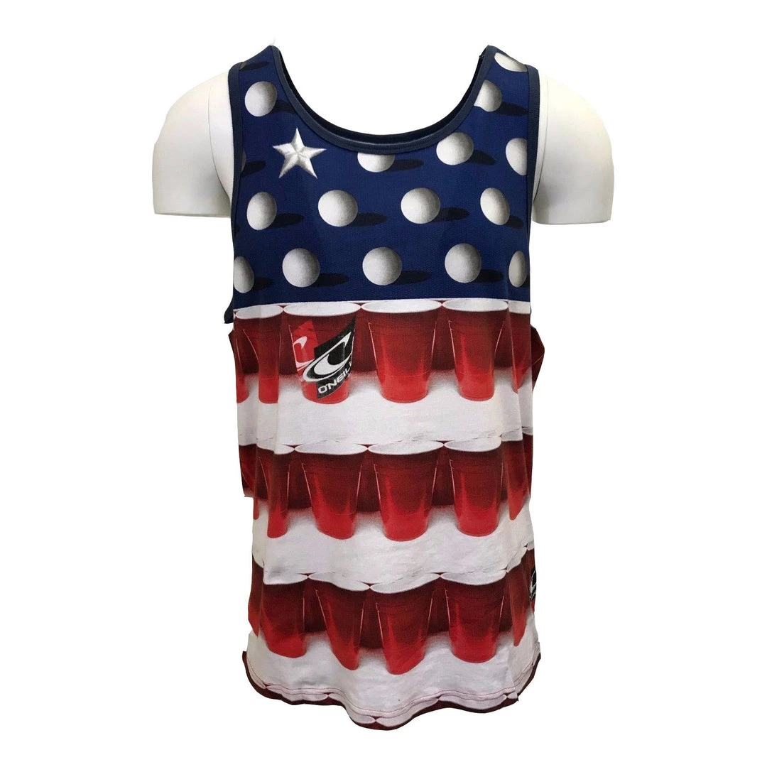 O'Neill Men's American Beer Pong Sleeveless Tank Top (Retail $30) 3 O'Neill Men's American Beer Pong Sleeveless Tank Top (Retail $30)