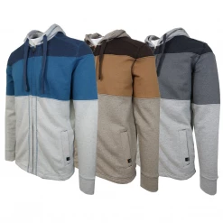 PrAna Men's Jax Blue Ash Full-Zip Hoodie