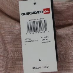 Quiksilver Quik Silver Men's Pastel Coral Waterfall S/S Woven Shirt (Retail $55) 11 Quiksilver Quik Silver Men's Pastel Coral Waterfall S/S Woven Shirt (Retail $55)