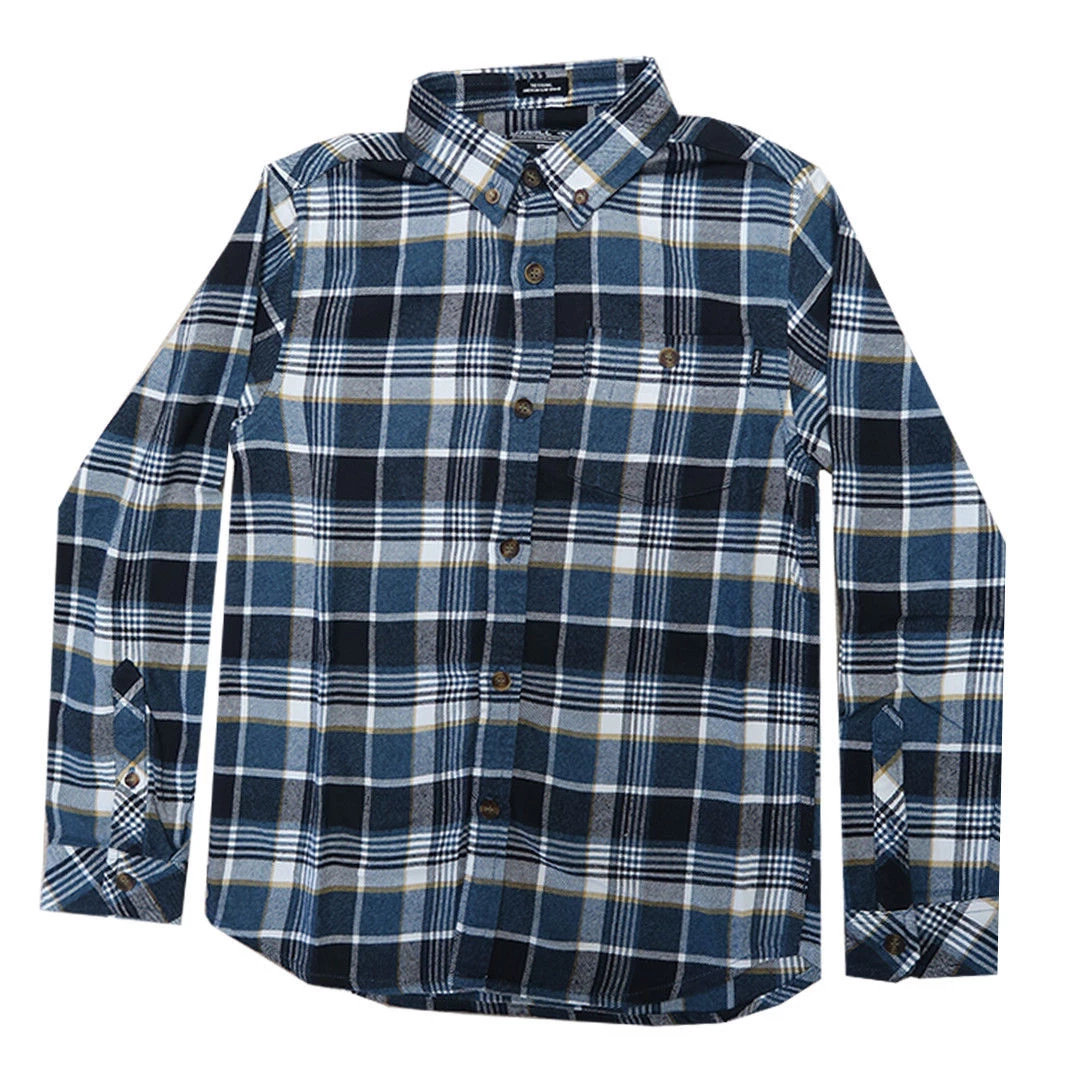 O'Neill Boy's Blue Plaid L/S Flannel Shirt (Retail $40) 3 O'Neill Boy's Blue Plaid L/S Flannel Shirt (Retail $40)