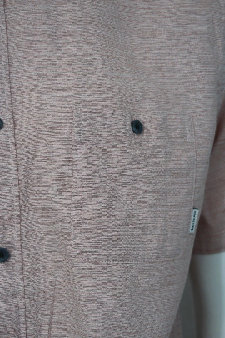 Quiksilver Quik Silver Men's Pastel Coral Waterfall S/S Woven Shirt (Retail $55) 5 Quiksilver Quik Silver Men's Pastel Coral Waterfall S/S Woven Shirt (Retail $55)