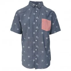 Quiksilver Quik Silver Men's 4th July S/S Woven Shirt (Retail $55)