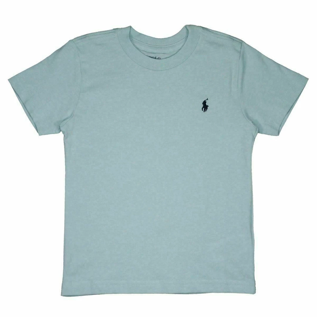 Polo Ralph Lauren Kid's Mint Blue - Navy Pony Round Neck S/S T-Shirt (S10) 3 Polo Ralph Lauren Kid's Mint Blue - Navy Pony Round Neck S/S T-Shirt (S10)