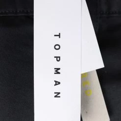 Topman Men's Charcoal Considered Wide Leg Cargo Pants (214) Mens