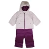 Columbia Girl's Lilac Stripe Outgrown Frosty Slope 2PC Jacket & Bib Winter Set