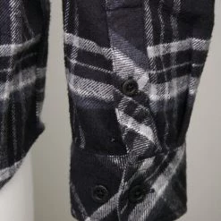 Rip Curl Men's Dark Navy Grey White Plaid L/S Flannel Shirt