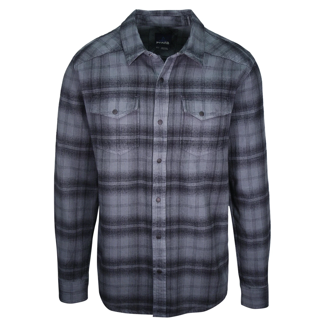 PrAna Men's Turquoise & Black Plaid L/S Flannel Shirt (S44) 3 PrAna Men's Turquoise & Black Plaid L/S Flannel Shirt (S44)