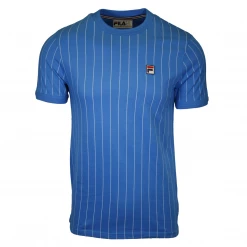 FILA Men's Azure Blue & White Striped F-Box S/S T-Shirt (257)