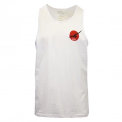 RVCA Men's White Greetings From Paradise Sleeveless Tank Top (S04)