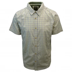 Spotted Clothing PrAna Men's Chartreuse Green Box Plaid S/S Woven Shirt (Slim Fit) S01