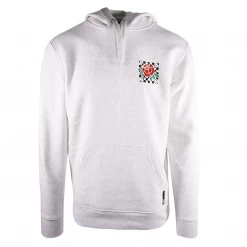 Vans Men's Heather Cream Grey Check Rose Pullover Hoodie (Size Small & 2XL)
