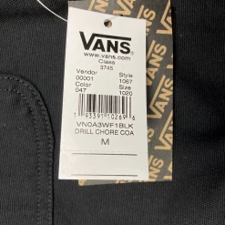 VANS Men's Black Drill Chore Snap On Button Coat (S02)
