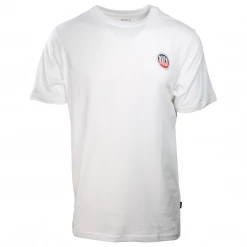 RVCA Men's White Navy Red Circle Regular Fit S/S T-Shirt (S15)
