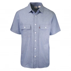 Levi's Men's Light Blue Denim S/S Woven Shirt (Retail $54.50) S03