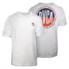 RVCA Men's White Navy Red Circle Regular Fit S/S T-Shirt (S15)