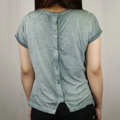 Roxy Women's Heather Waves Button Back S/S T-Shirt