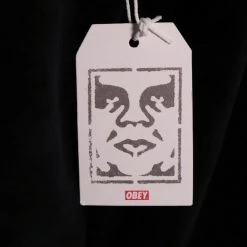 Obey Men's Forrest Green Black Velour 1/4 Zip L/S Polo Sweater New Arrivals