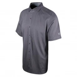 Kuhl Men's Purple Grey Cross Stitched Born In The Wild S/S Woven Shirt (Size L)