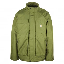 Carhartt Men's Burnt Olive Yukon Extremes Full Swing Insulated Mock Neck Coat Mens