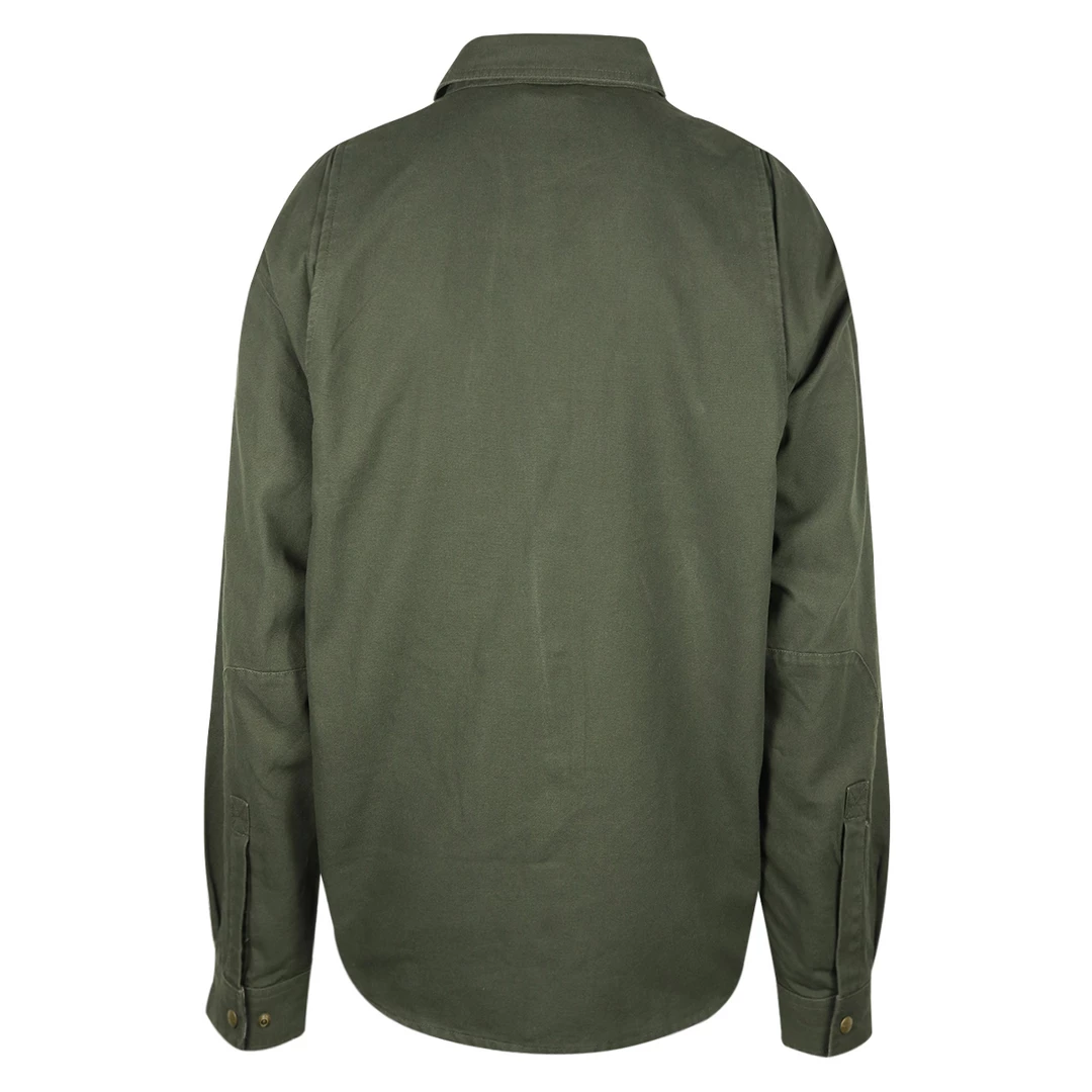 Carhartt Men's Olive Green Flannel Lined Snap On Button Collared L/S Jacket Mens 5 Carhartt Men's Olive Green Flannel Lined Snap On Button Collared L/S Jacket Mens