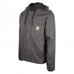 Mens Carhartt Men's Cool-Tone Gravel Washed Duck Sherpa-Lined Utitlity Jacket (S06 V)