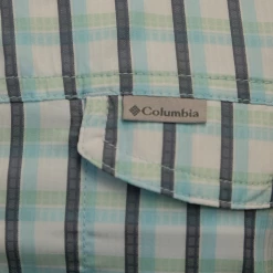 Columbia Women's Silver Ridge Lite Blue Gingham Plaid L/S Shirt 490