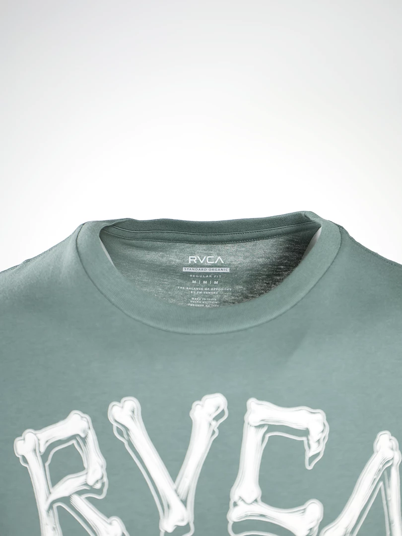 RVCA Men's Green Trouble In Paradize Regular Fit S/S T-Shirt (S27) 6 RVCA Men's Green Trouble In Paradize Regular Fit S/S T-Shirt (S27)