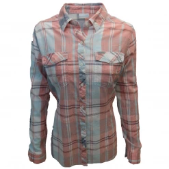 Columbia Women's New Moon Plaid Camp Henry II L/S Shirt 556