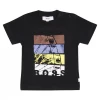 T-Shirts Hugo Boss Kid's Black Bicycle Wheel Art S/S T-Shirt (S07)