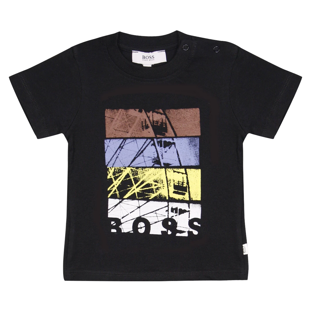 T-Shirts Hugo Boss Kid's Black Bicycle Wheel Art S/S T-Shirt (S07) 3 T-Shirts Hugo Boss Kid's Black Bicycle Wheel Art S/S T-Shirt (S07)