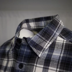 Harley-Davidson Men's Blue White Black Plaid L/S Woven Shirt (S02)