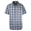 Carhartt Men's Blue White Plaid S/S Woven Shirt (S05) 1 Carhartt Men's Blue White Plaid S/S Woven Shirt (S05)