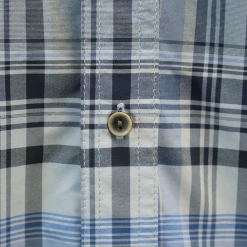 PrAna Men's Blue Grey Plaid S/S Woven Shirt (S18)