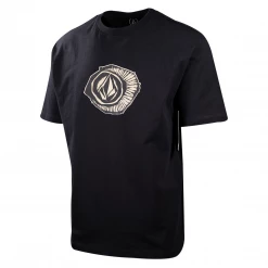 Volcom Men's Black Fossil Shell Loose Fit S/S T-Shirt (S09)