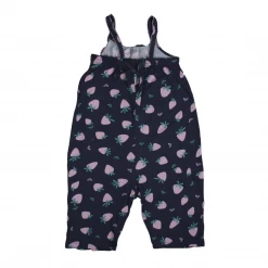 Roxy Girl's Dark Navy Pink Strawberry Romper Jumpsuit (S02)