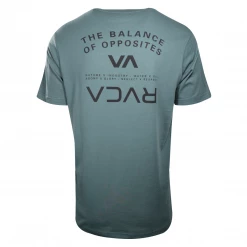 RVCA Men's Pine Green The Balance Of Opposites Regular Fit S/S T-Shirt (S04)