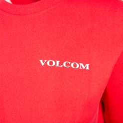 Volcom Men's Red Serif Stone Loose Fit S/S T-Shirt (S04)